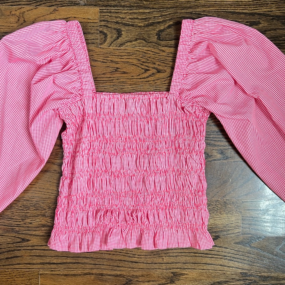 Glamourpuss Sisley Smock Top Size Small